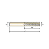 6 Flute 45° Helix Extra Long Length Carbide X-Power Pro End Mills GM834 Series Plain Shank
